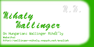 mihaly wallinger business card